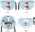Blue Snowman and Red Music Tea Cosy, Soft Fabric Dustproof Tea Pot Cozies for Home Kitchen