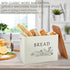13.1 7.2 9.7 Countertop, TeamFar Bread Box with Wooden Lid, x x Bread Container Storage Holder for Family Farmhouse