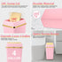 4 150 Counts Bathroom Trash Can with Lid Gallon Pink Trash Can Bedroom Trash Can Small Garbage Can with Trash Bags