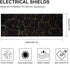 Black Marble Pattern Washing Machine Dryer Top Cover, Dust-Proof Refrigerator Cover with Storage Pockets, Kitchen