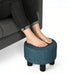 Joveco Small Foot Rest Stool Ottoman, Line Round Short Low Foostool for Chair, Under Office Desk, Living Room, Navy