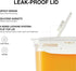 LocknLock Aqua Fridge Door Water Jug with Handle, BPA Free Plastic Pitcher with Flip Top Lid, 2 Quarts, Ivory