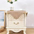 2 Pack 24 24 Inch Wolkemer Faux Linen Small Square Tablecloth Heavy Duty Fabric Nightstand Table Cloths x Flaxen