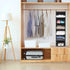 MAX Houser 6 Tier Shelf Hanging Closet Organizer, Foldable Hanging Shelf with 2 Sturdy Hooks for Storage (Grey)