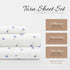 Linen Market Double-Brushed Microfiber Twin Sheet Set, 3 Piece, Oeko-TEX Certified, Soft Floral Light Blue