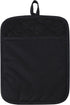 100% Cotton with Silicone Kitchen Everyday Basic Pot Holder Heat Resistant Coaster Potholder Oven Mitts Set of 2 (Black)
