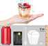 50 Pack 5 oz TOFLEN Plastic Dessert Cups with Lids for Party, Mini Square Dessert Cups with Spoons for Yogurt, Parfait