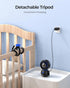 Koonie Astronaut Portable Stroller Fan, Baby-Safe Clip-on with Detachable Flexible Tripod, Rechargeable Battery
