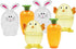 6-Pack The Dreidel Company Fillable Easter Carrots, Bunny, and Chick Containers, Perfect Characters for Easter Egg