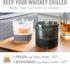 Host Freeze Cooling Cup - Old Fashioned Glass with Silicone Band for Bourbon, Scotch, Whiskey, Set of 1, Smoke