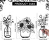 3 Pieces Metal Flower Wall Decor, Minimalist Black Tulip Wire Iron Art for Kitchen Bathroom Living Room