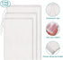 6 Pack 3 Boao Nut Milk Bags - Reusable Food Strainer Bags with Fine Mesh Nylon Drawstring, Sizes