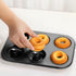 Non-Stick Donut Baking Tray, 10.4" x 7.28" with 6 Donut Molds, Steel Tray for Perfect Bagel and Cake Donuts