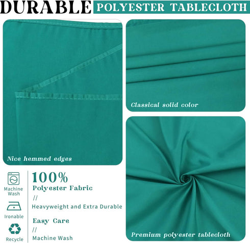4 Pack 6 72 30 Inch Fitted Table Covers for Foot Tables - x Rectangle Table Cloth for Folding Tables Polyester Fabric