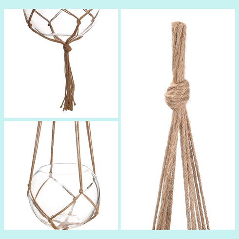 2 Pack 48 Inch 4 EBOOT Large Macrame Plant Hanger Rope to Hang Flower Pot Plant Holder for Indoor Outdoor Decorations