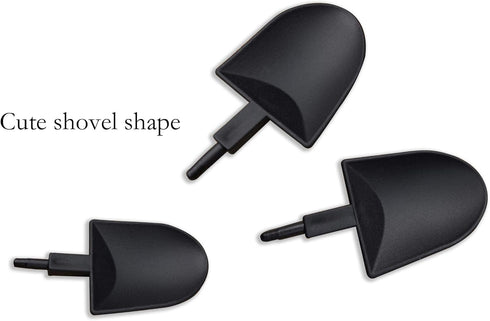 Mini Shovel Shape Spoons, Disposable Plastic Dessert Spoons, 60 Pcs in Black and White