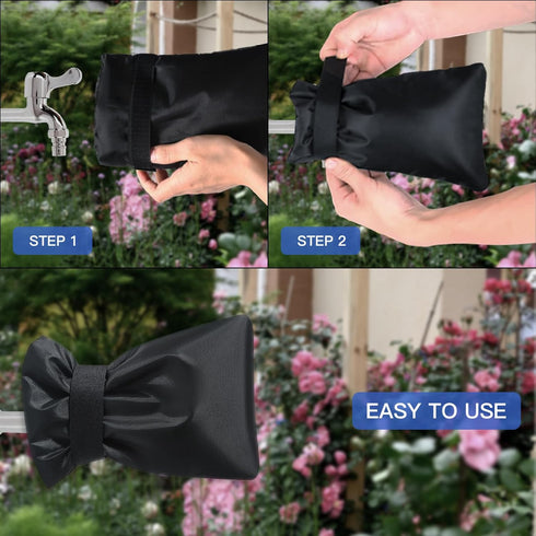 Zoocozy Protection,6.7" 8.3" 4 Pack Black(4) Outdoor Faucet Covers for Winter Freeze W x H Outside Hose Cover