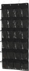 Simple Houseware 24 Pockets Large Clear Pockets Over The Door Hanging Shoe Organizer, Black (56" x 22.5")