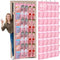 Windyun 40 Over the Door Shoe Organizer Large Breathable Mesh Pockets Pink