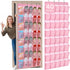 Windyun 40 Over the Door Shoe Organizer Large Breathable Mesh Pockets Pink