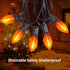 C7 25FT 25 Bulbs, Orange Halloween Lights Outdoor, LED String Lights with Waterproof Fall Thanksgiving Decor for Patio