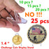 Challenge Coin Display Stand, 25 PCS 1.4" Acrylic Stands for Coins, Trading Cards, Medals, Home Decoration