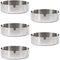 Juvale 5 Pack Stainless Steel Ashtrays - Round Patio Ashtray for Cigarettes, Indoor & Outdoor Use