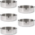 Juvale 5 Pack Stainless Steel Ashtrays - Round Patio Ashtray for Cigarettes, Indoor & Outdoor Use