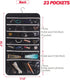 DIOMMELL Hanging Jewelry Organizer, 47 Pockets with Zipper for Earrings Necklace Bracelet Ring Accessory Storage Bag