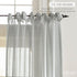 Elrene Home Fashions Vienna Sheer Tie-Top Window-Curtain Panel, 52 in x 95 in, Light Gray