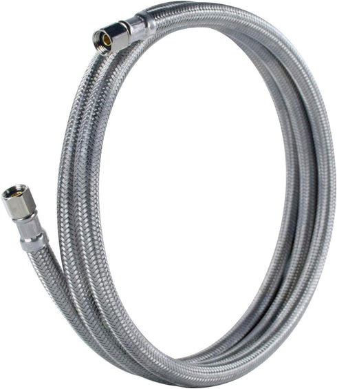 Certified Appliance Accessories Ice Maker Water Line: 7 Feet, PVC Core with Premium Braided Stainless Steel