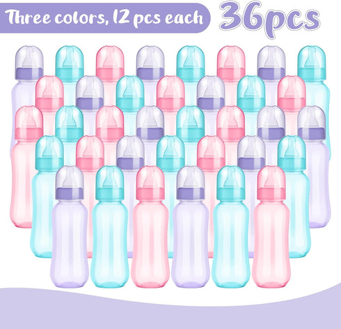 Norme 36 9.5 oz Pcs Plastic Bottles Chug Shower Game Party Favors for Shower Decorations Gender Reveal Gifts (Many