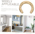 IMIKEYA Gold Horseshoe Decoration for Home Decor, Black Trim Wall Decor, Iron Horseshoe Wall Art (Small)