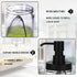 Soap Dispenser - 12.5 Oz Black Moire Wide Open Glass Hand Soap Dispenser - Refillable for Bathroom & Kitchen