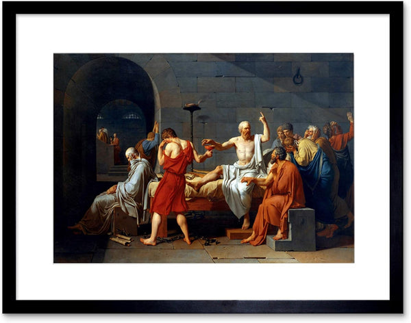 Framed Print of Historic Study Greece David Death Socrates F12x9669