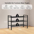 3-Tier 26.5-Inch Closet Adjustable Shoe Rack, Wide Metal Storage Organizer for Entryway, Heavy-Duty Stand for Shoes