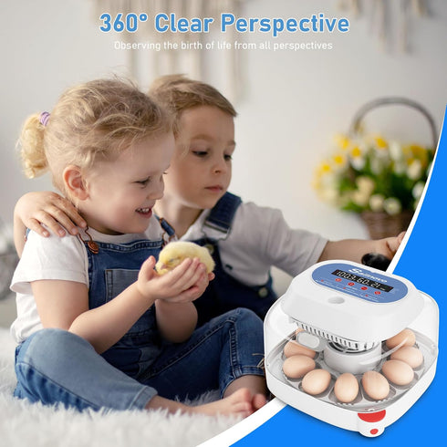 12 4 Sailnovo Incubators for Hatching Eggs Egg Incubator with Modes Temperature Control, Automatic Egg Turning