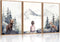 Generic 3Pcs Girls Adventure Nursery Wall Art Woodland Animals Bear & Fox Wall