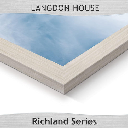 8x10 3 Pack) Langdon House Picture Frames (Almond White, Wood Grain Style, Wall Mount or Table Top, Richland Collection