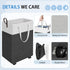 HomeHacks Large Rolling Laundry Hamper, Collapsible Basket on Wheels, Waterproof Clothes Hamper for Bathroom, Bedroom &