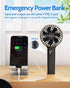 SWEETFULL Handheld Fan, Portable Fan, 5000mAh Rechargeable Battery, 6 Speed Wind, Mini Travel Fan with Backup Power