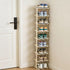 Vertical Shoe Rack 9 Tier, Narrow Free Standing Shoe Organizer for Closet,