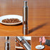 Salt and Pepper Grinder Set of 2, Stainless Steel Push Button Grinder for Black Pepper and Sea Salt