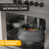 Microwave Splatter Cover, Vented Silicone and Glass Lid, Fits 6-10 inch Plates & Bowls, Easy Grip Handle