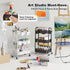 Rcemlip 3 Tier Rolling Cart with Wheels for Pantry Organizers and Storage, Metal Utility Kitchen Cart for Fruit
