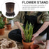26x20cm GANAZONO Plastic Vintage Chinese Style Planter Flowerpot with Display Stand Succulent Pots Cactus Bonsai