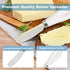 Set 2, Set Butter Spreader Knives of Stainless Steel Butter Knife with Porcelain Handles, Blunt Edge Cheese Spreader
