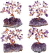 mookaitedecor Citrine & Amethyst Crystal Tree - Bonsai Money Tree with Amethyst Cluster Crystals Base for Wealth
