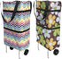 Swpato Reusable Grocery Bags with Waterproof Coating and Folding Wheels - 2 Pack