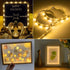 2 Pack 1.6FT/1PCS 60 Battery Operated LED Light Strip, LEDs Firefly Starry Moon Lights for DIY Party Wedding Patio